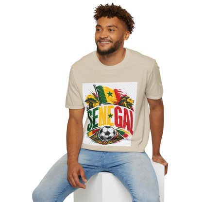 Senegal Flag Soccer T-Shirt — Lion & Football Pride Tee