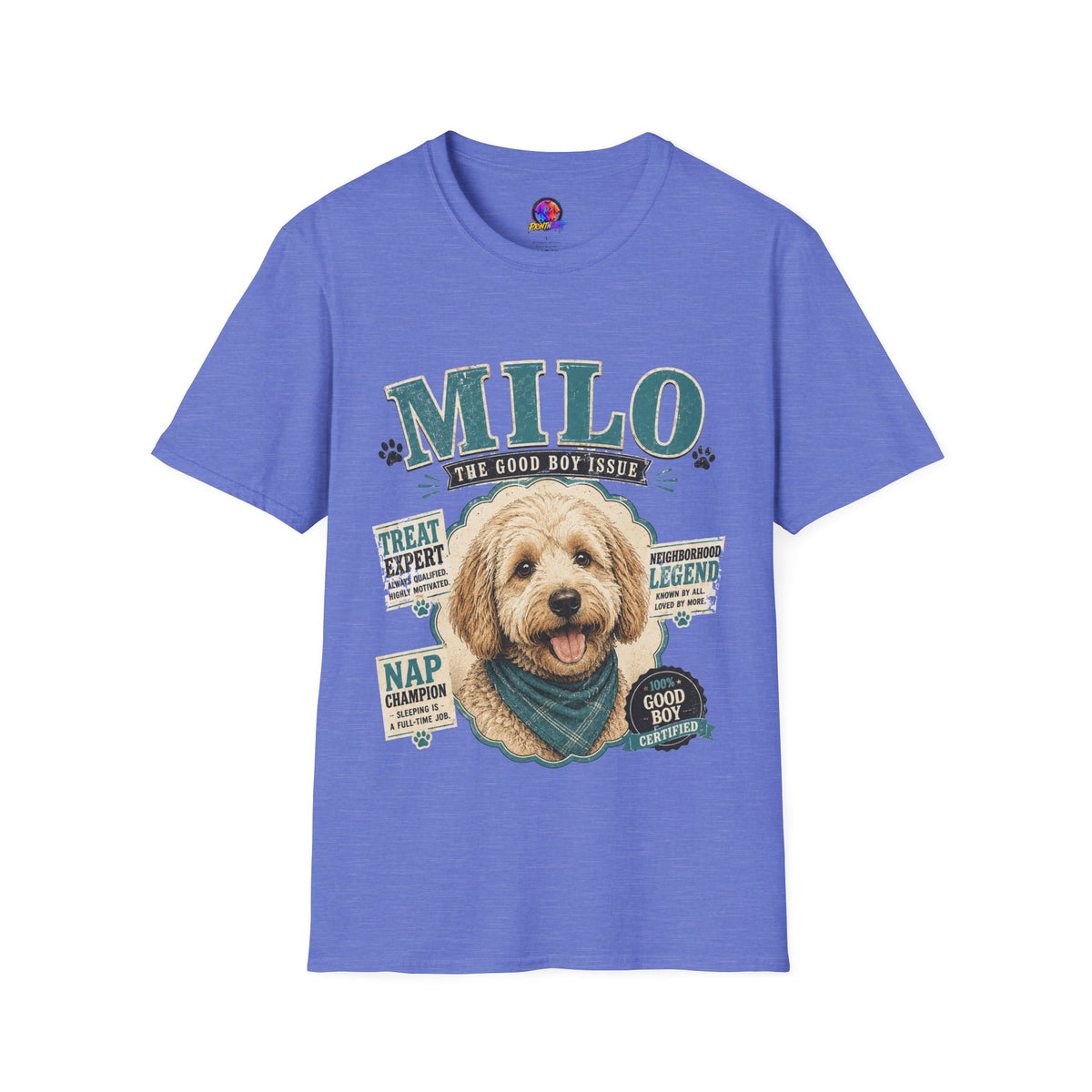 Milo "The Good Boy Issue" Dog Portrait T-Shirt