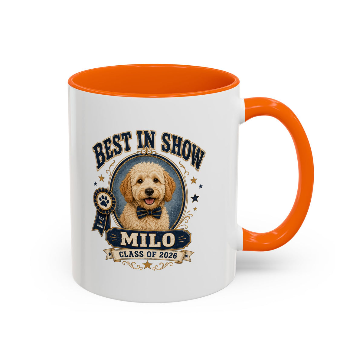 Milo Bailey Dog Dad Mom Best in Show Milo Dog Coffee Mug — Class of 2026 Accent Mug