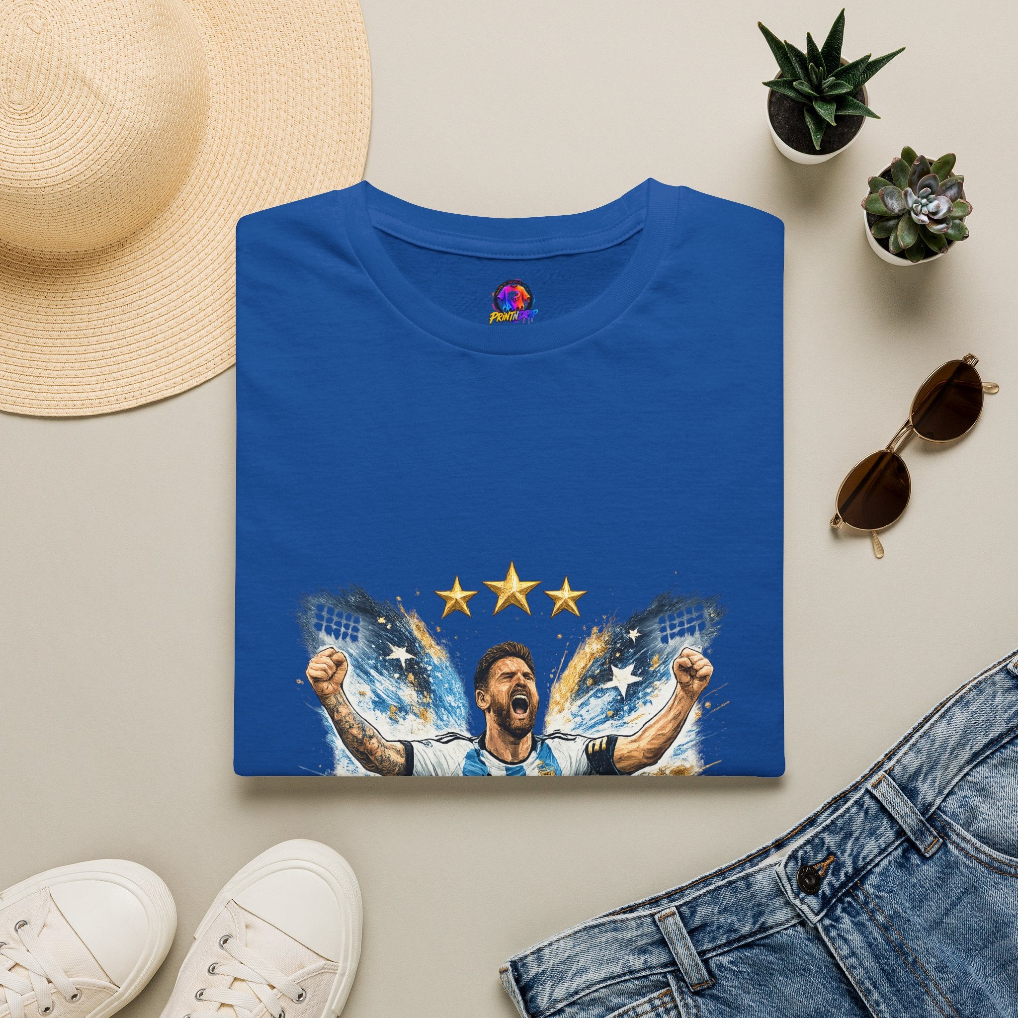 Argentina Soccer Legend Argentina T-Shirt — Celebratory Messi Design