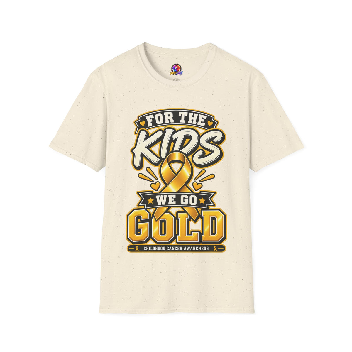 Kids Childhood Cancer Awareness T-Shirt — "For the Kids We Go Gold"