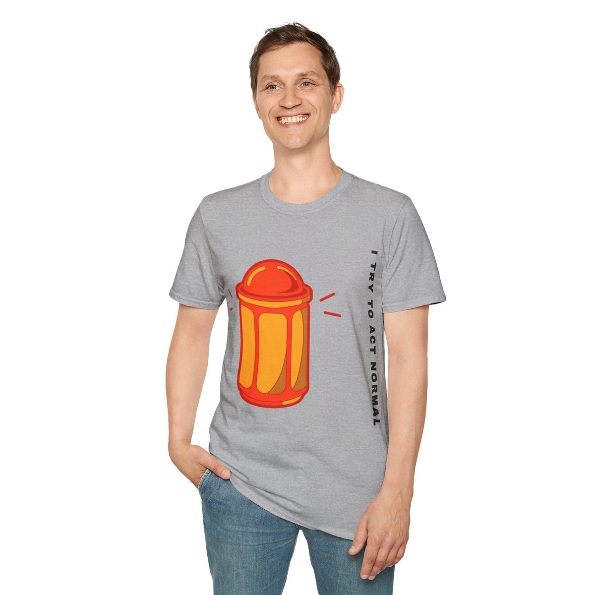 T-Shirt — 'I Try to Be a Grown-Up' Cartoon Fire Hydrant Graphic Tee - Trending Now - September 2026