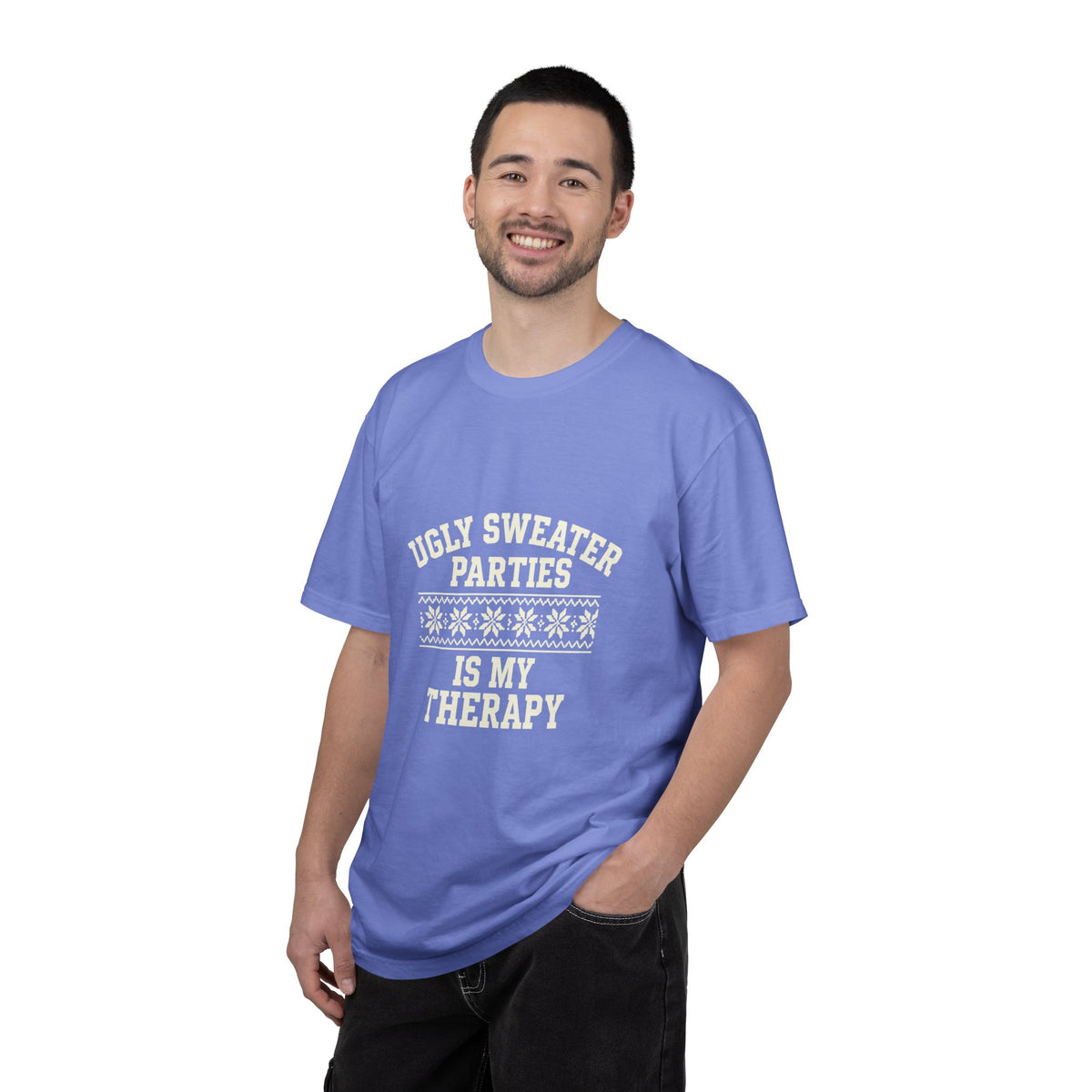 Ugly Sweater Parties Is My Therapy T-Shirt - Trending Now - October 2026