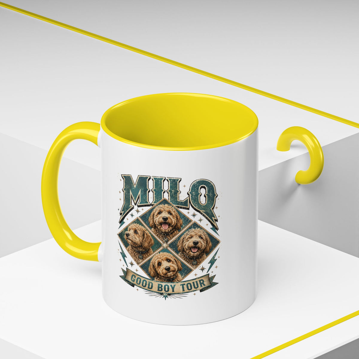 Milo Bailey Dog Dad Mom Good Boy Tour Accent Coffee Mug – Milo Dog Portraits