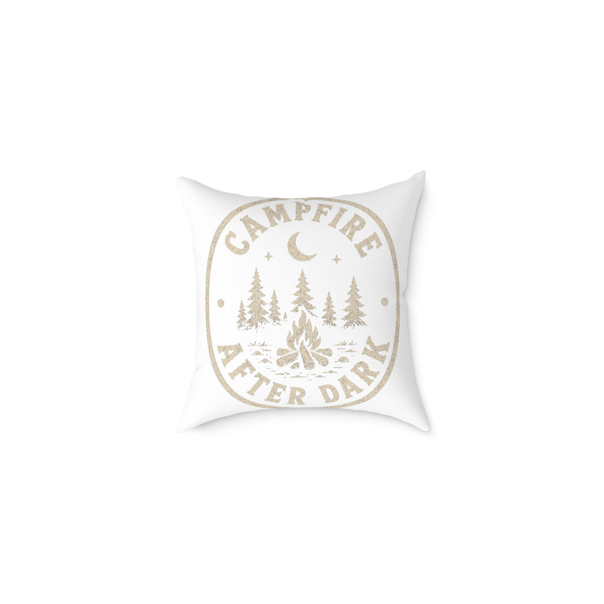 Campfire After Dark Decorative Pillow Milo Bailey Dog Dad Mom— Outdoor-Inspired Square Throw Pillow