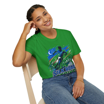 Silk Road Strike Soccer T-Shirt — Uzbekistan Football Graphic Tee