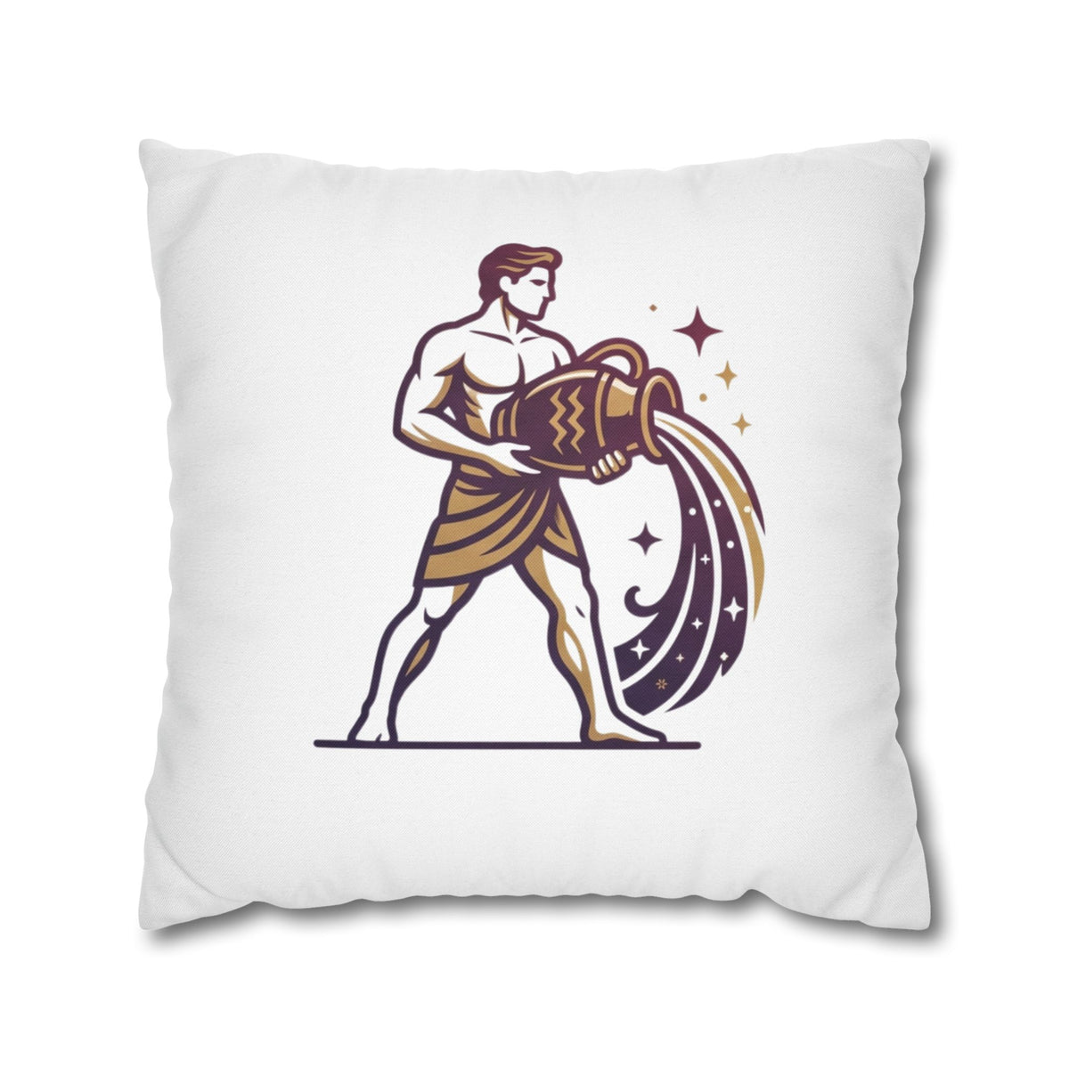 Zodiac Aquarius Pillowcase – Astrological Water-Bearer Decorative Throw Pillow