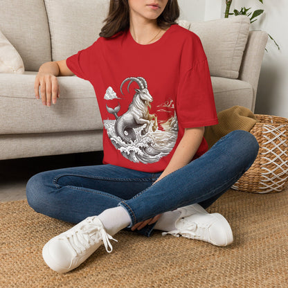 Capricorn Goat-Mermaid T-Shirt — Mythical Sea Goat Zodiac Tee