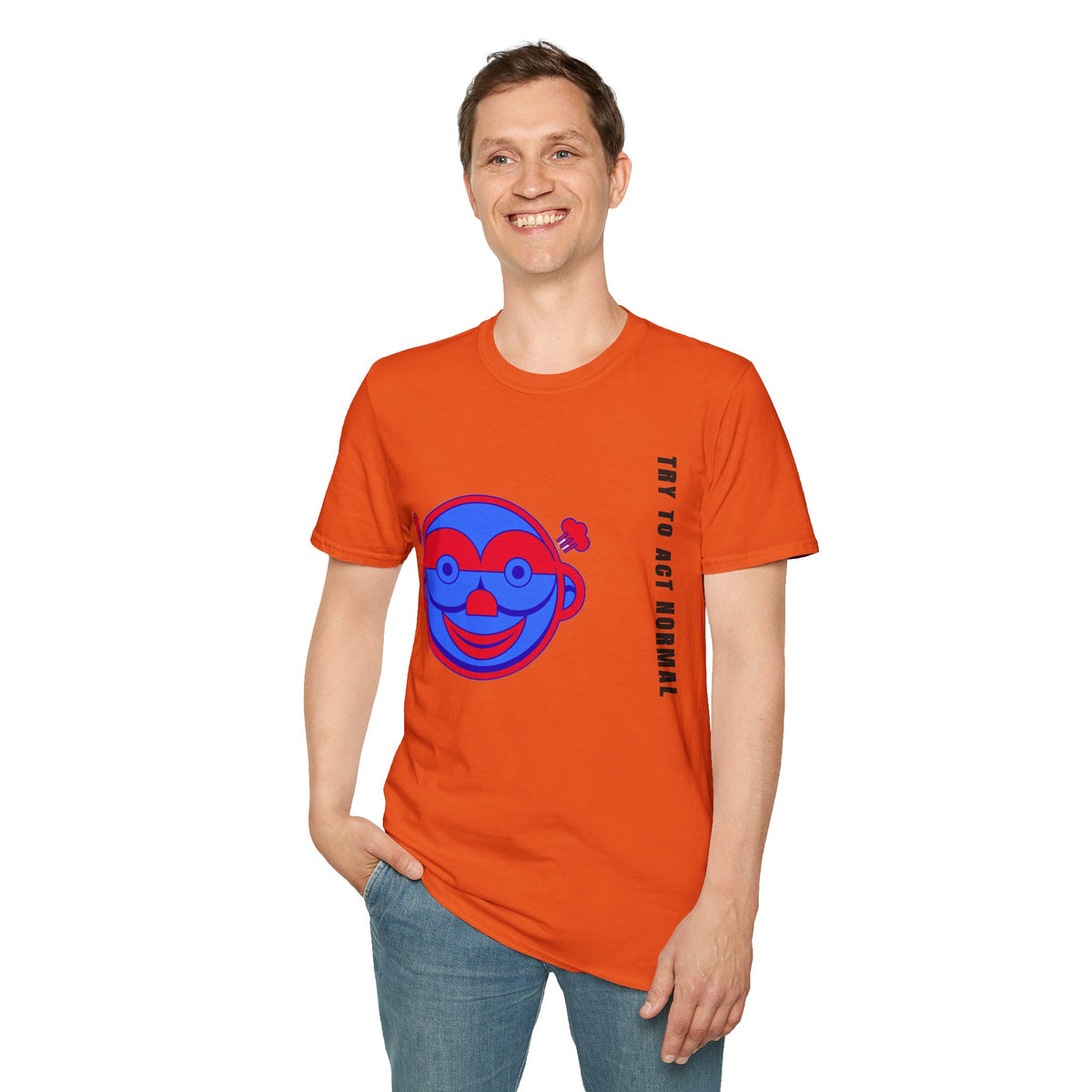 Peekaboo Monkey T-Shirt — Retro Red & Blue Cartoon Graphic Tee - Trending Now - September 2026