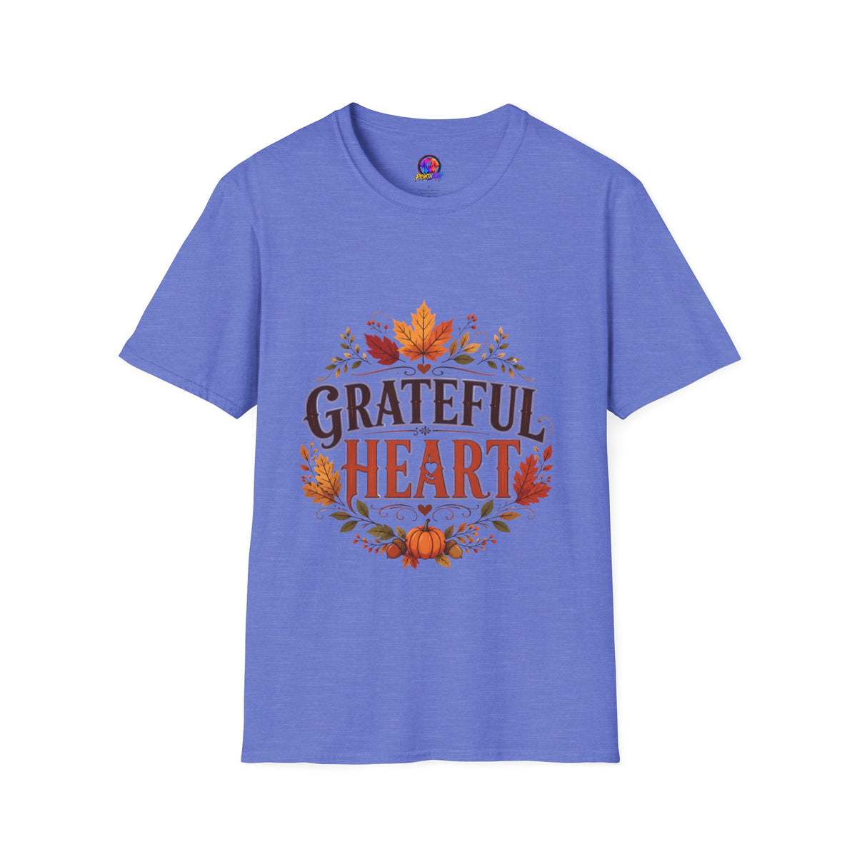 Thanksgiving T-Shirt Grateful Heart T-Shirt — Autumn Leaves Thanksgiving Tee