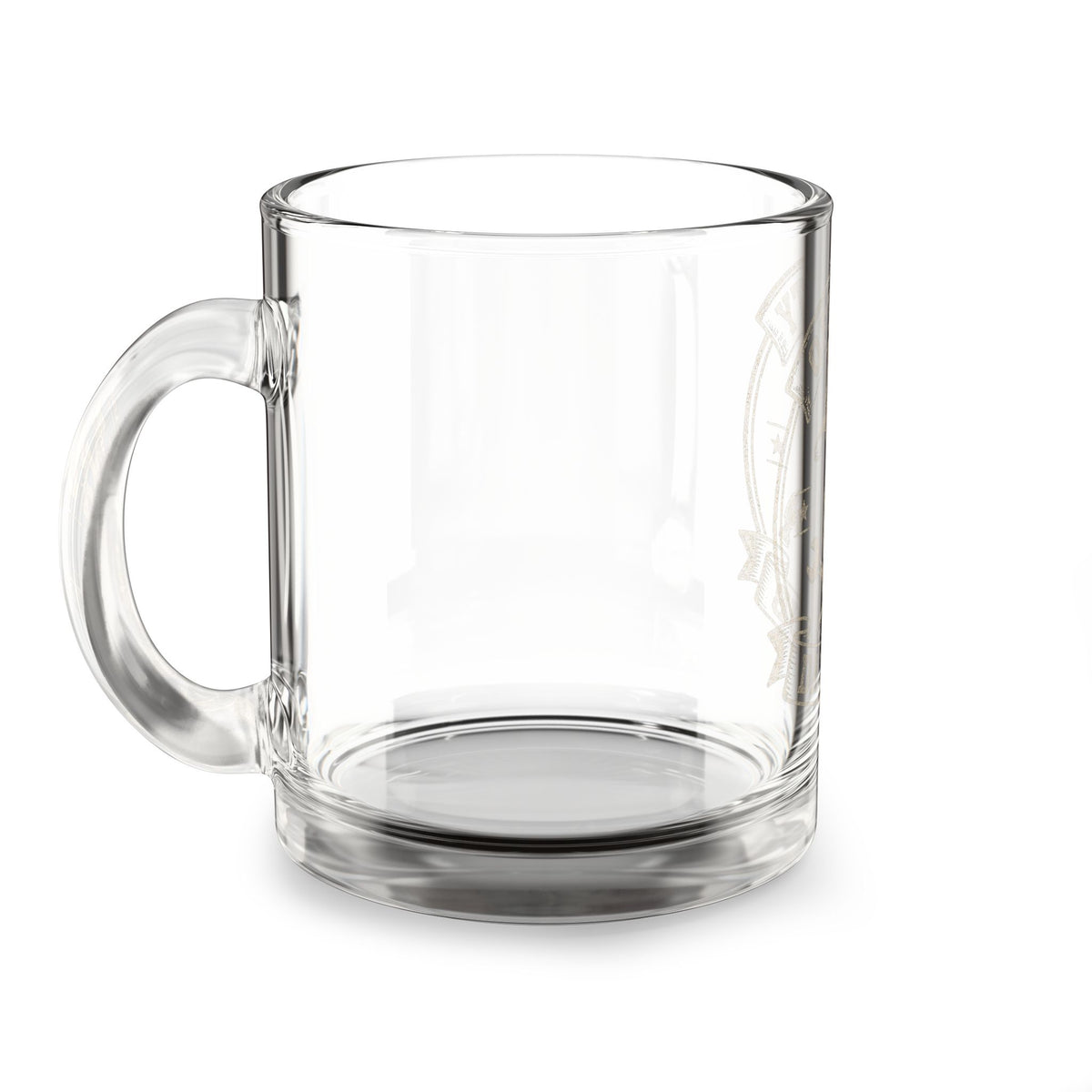 Clear 10oz Glass Mug — Classic Transparent Coffee & Tea Cup Milo Bailey Dog Dad Mom  Glass Mug 10 oz