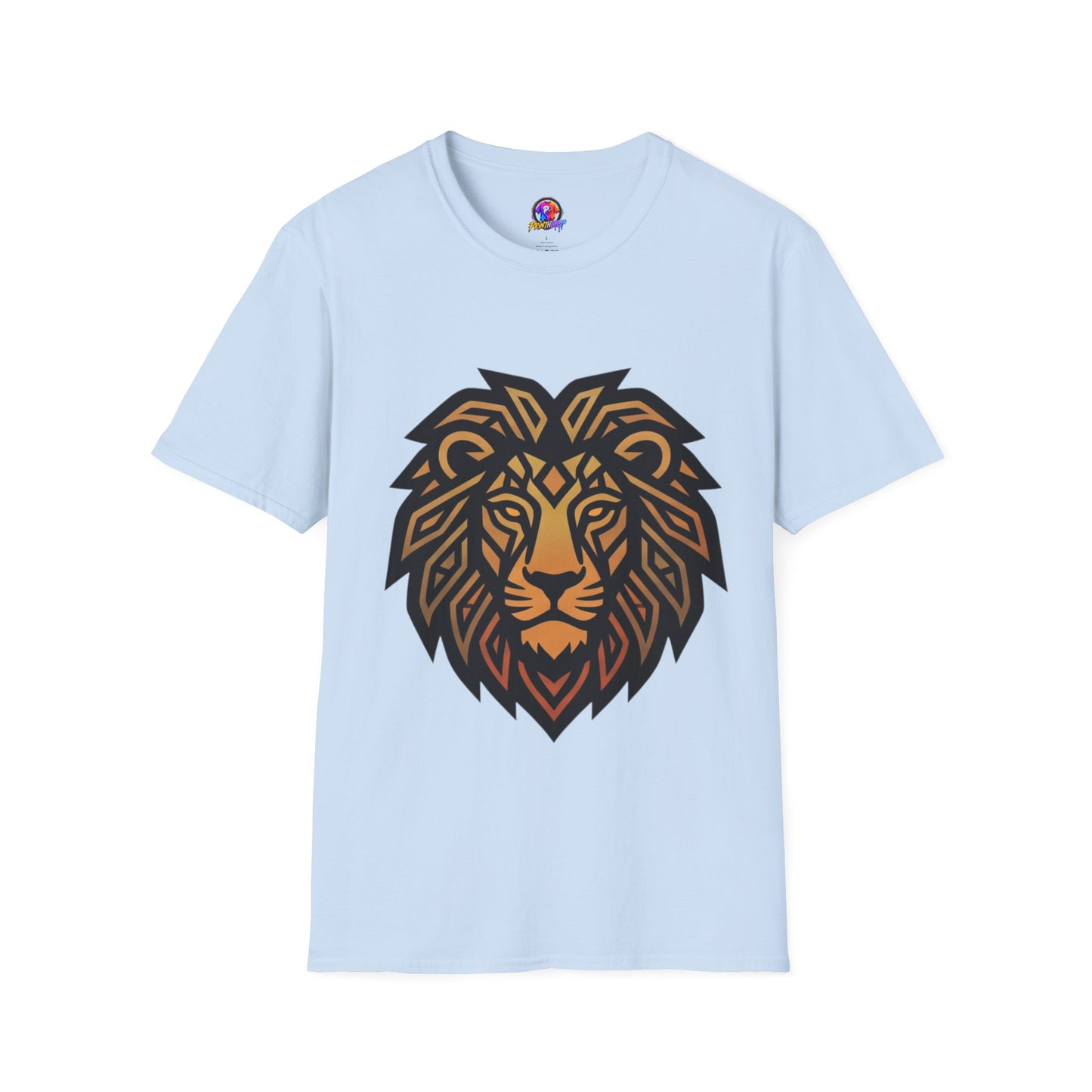 Lion Head T-Shirt — Geometric Tribal Lion Graphic Tee