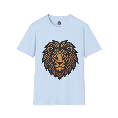 Lion Head T-Shirt — Geometric Tribal Lion Graphic Tee