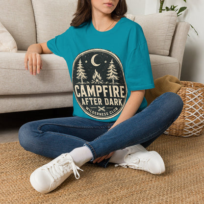Campfire After Dark Tee — Vintage Wilderness Camping T-Shirt