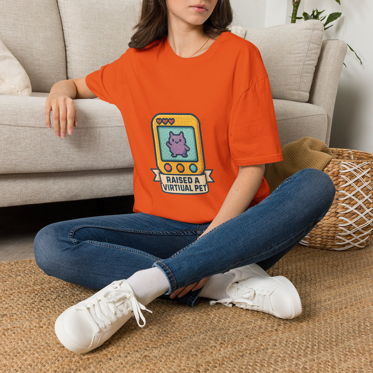 Raised a Virtual Pet T-Shirt — Retro Tamagotchi Gaming Tee - Trending Now - October 2026