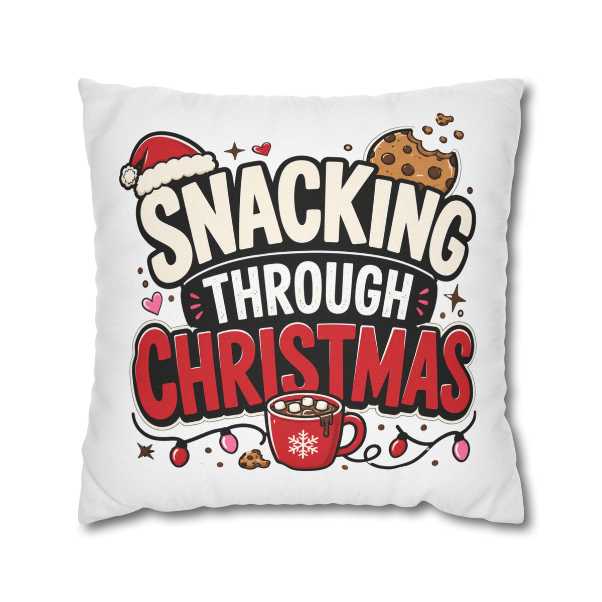 Snacking Through Christmas Pillowcase Modern Day Christmas