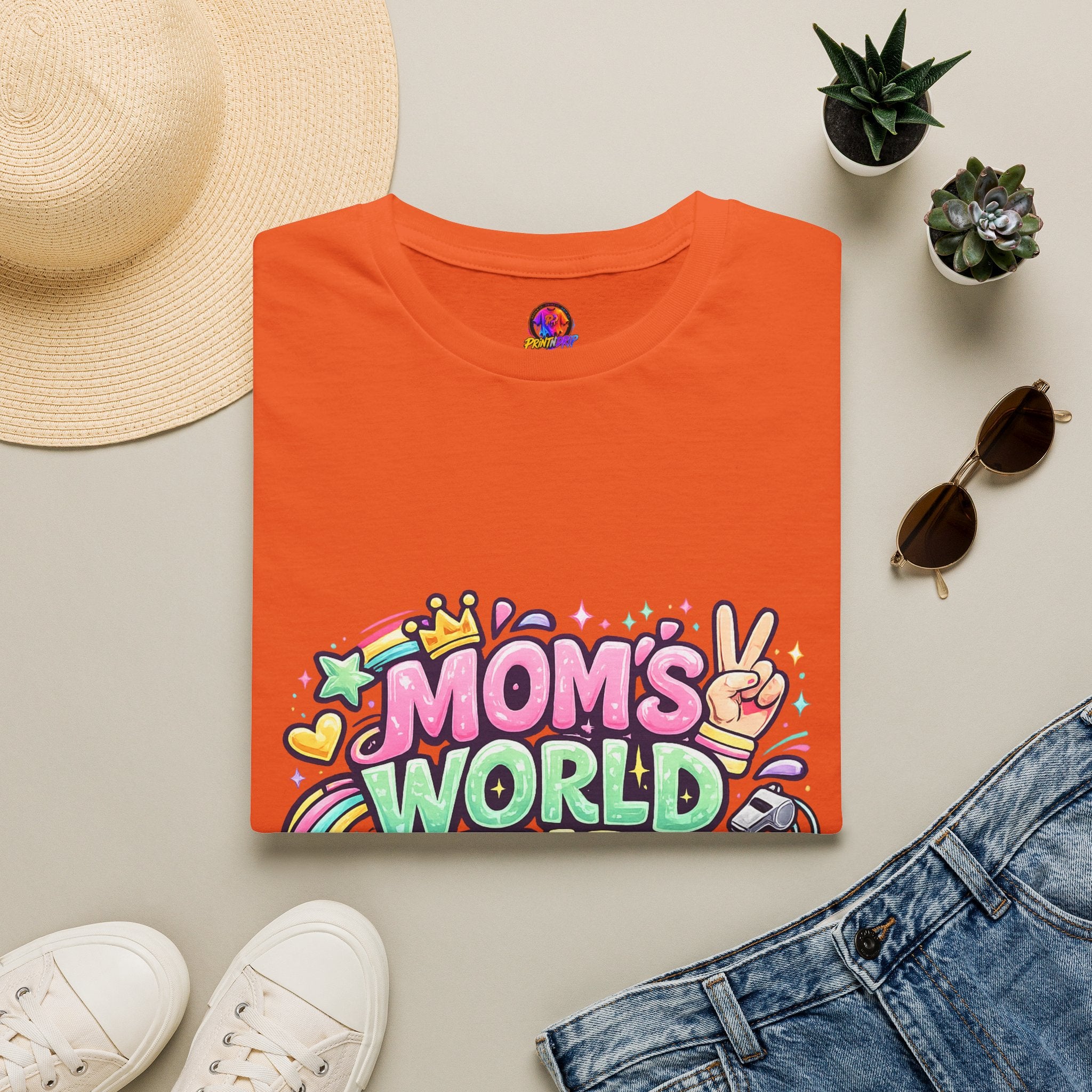 Girls Kids Mom's World Cup Era T‑Shirt — Playful Soccer Mom Tee