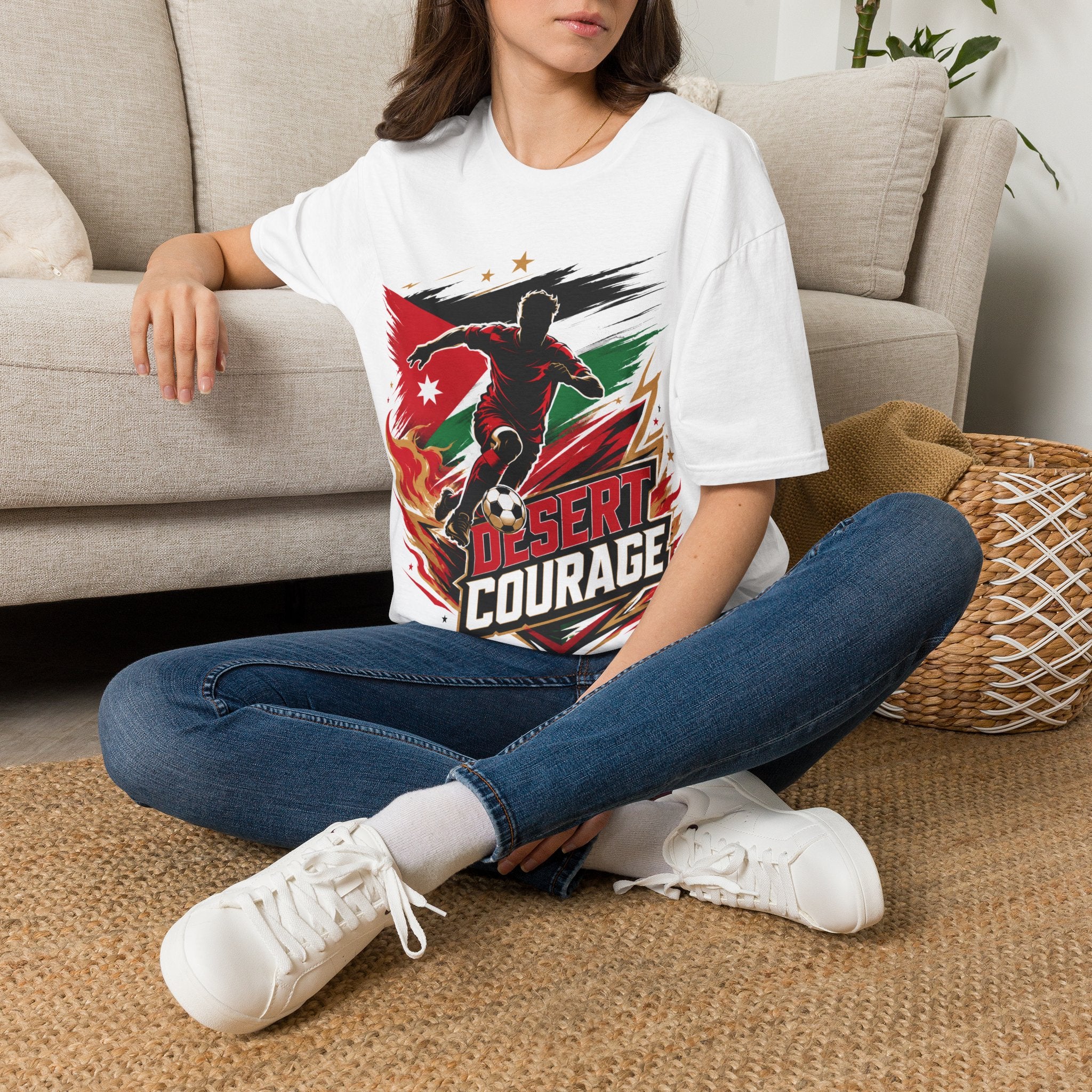 Jordan Soccer T‑Shirt — Desert Courage Flag Design