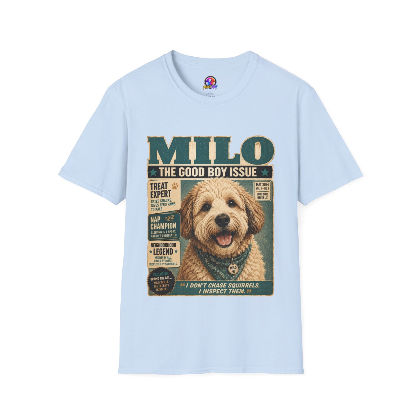 Milo 'The Good Boy Issue' Dog Magazine T-Shirt