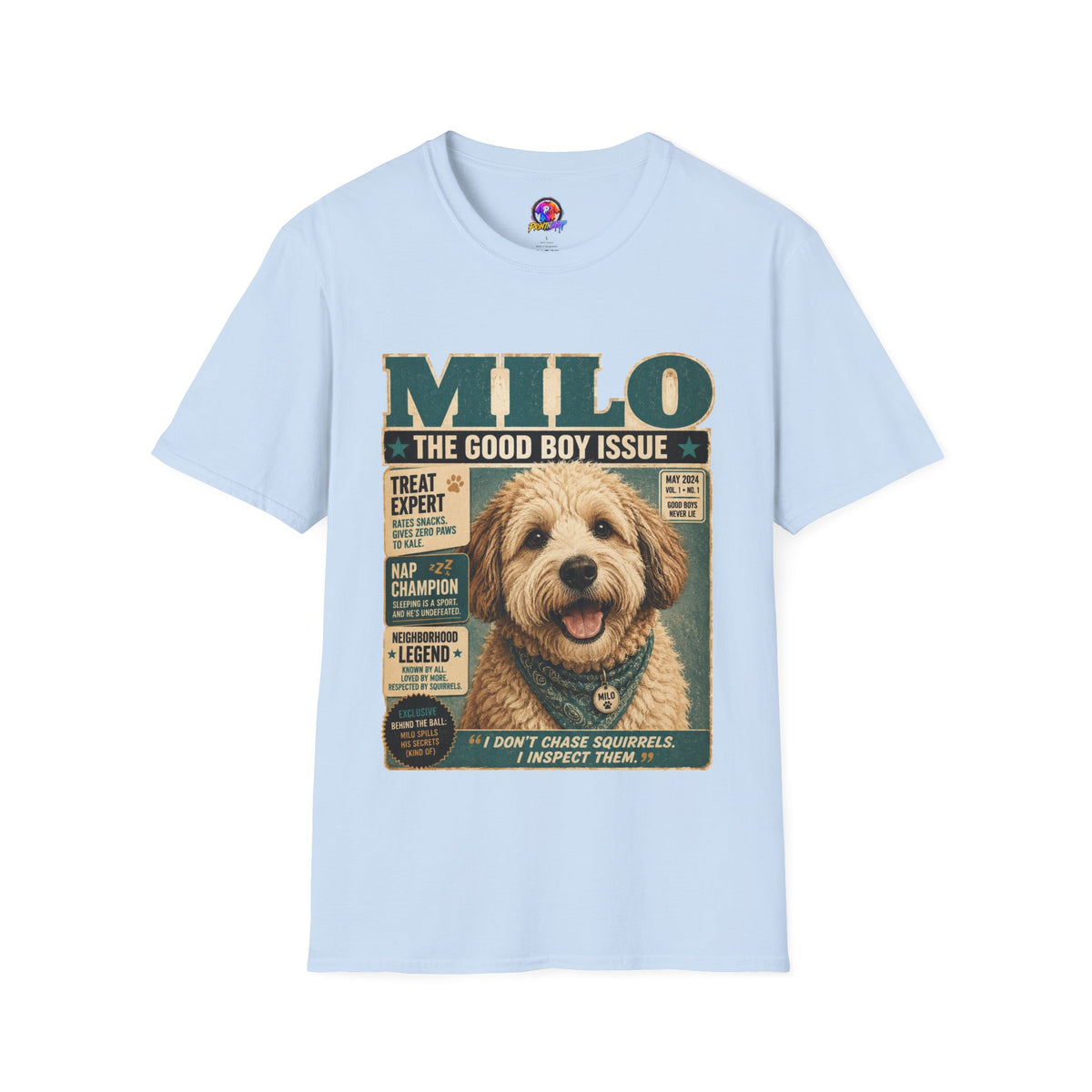 Milo 'The Good Boy Issue' Dog Magazine T-Shirt