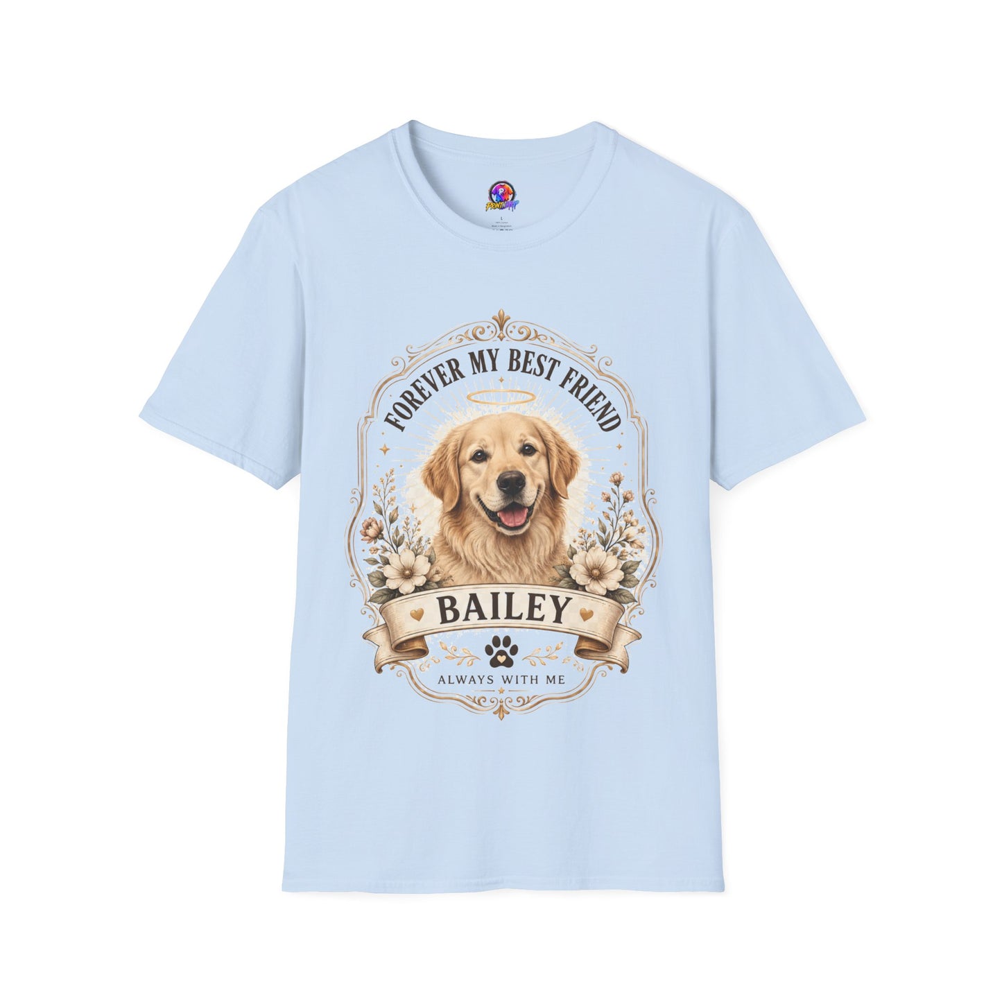 Forever My Best Friend Memorial Dog T-Shirt — Personalized Pet Tribute Tee