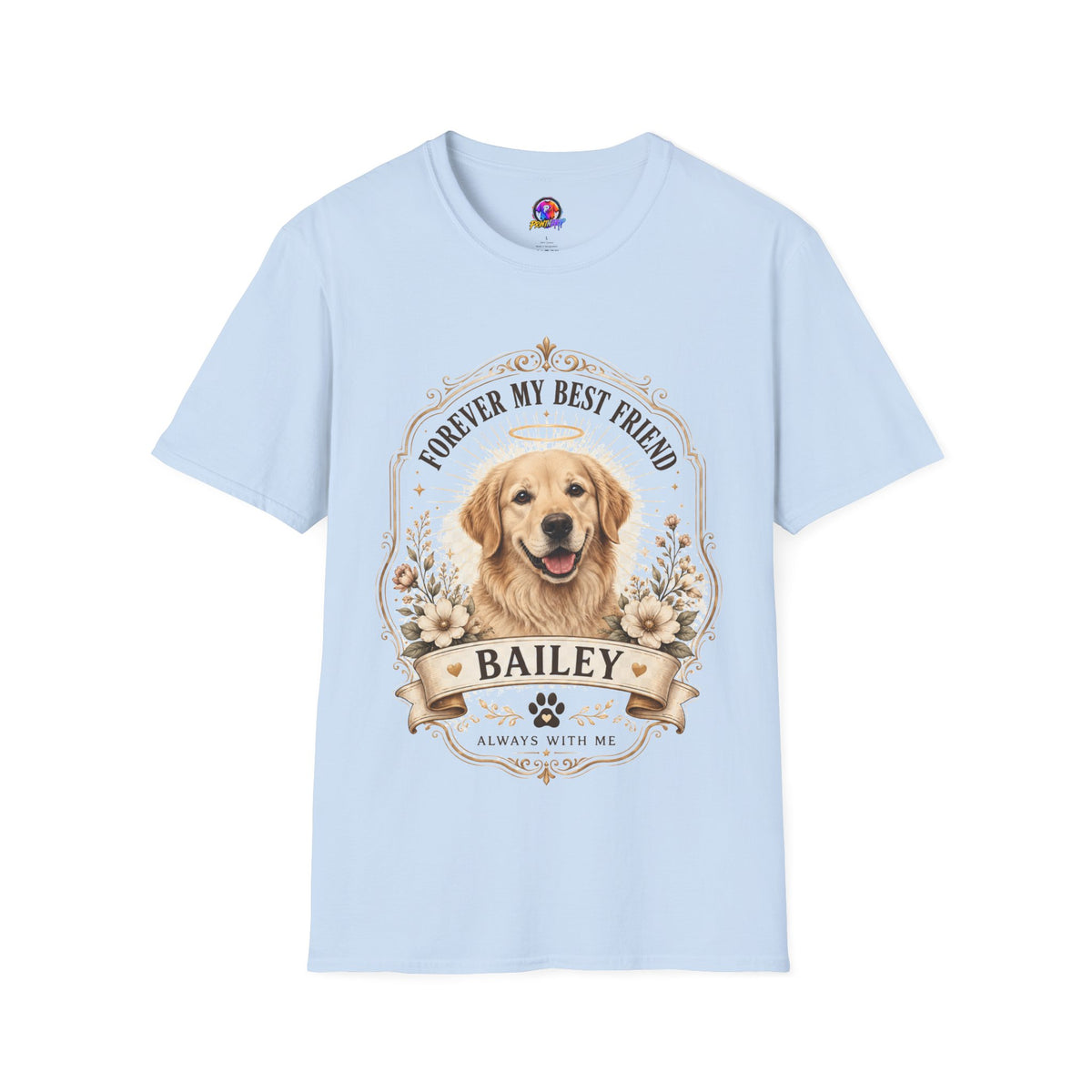 Forever My Best Friend Memorial Dog T-Shirt — Personalized Pet Tribute Tee