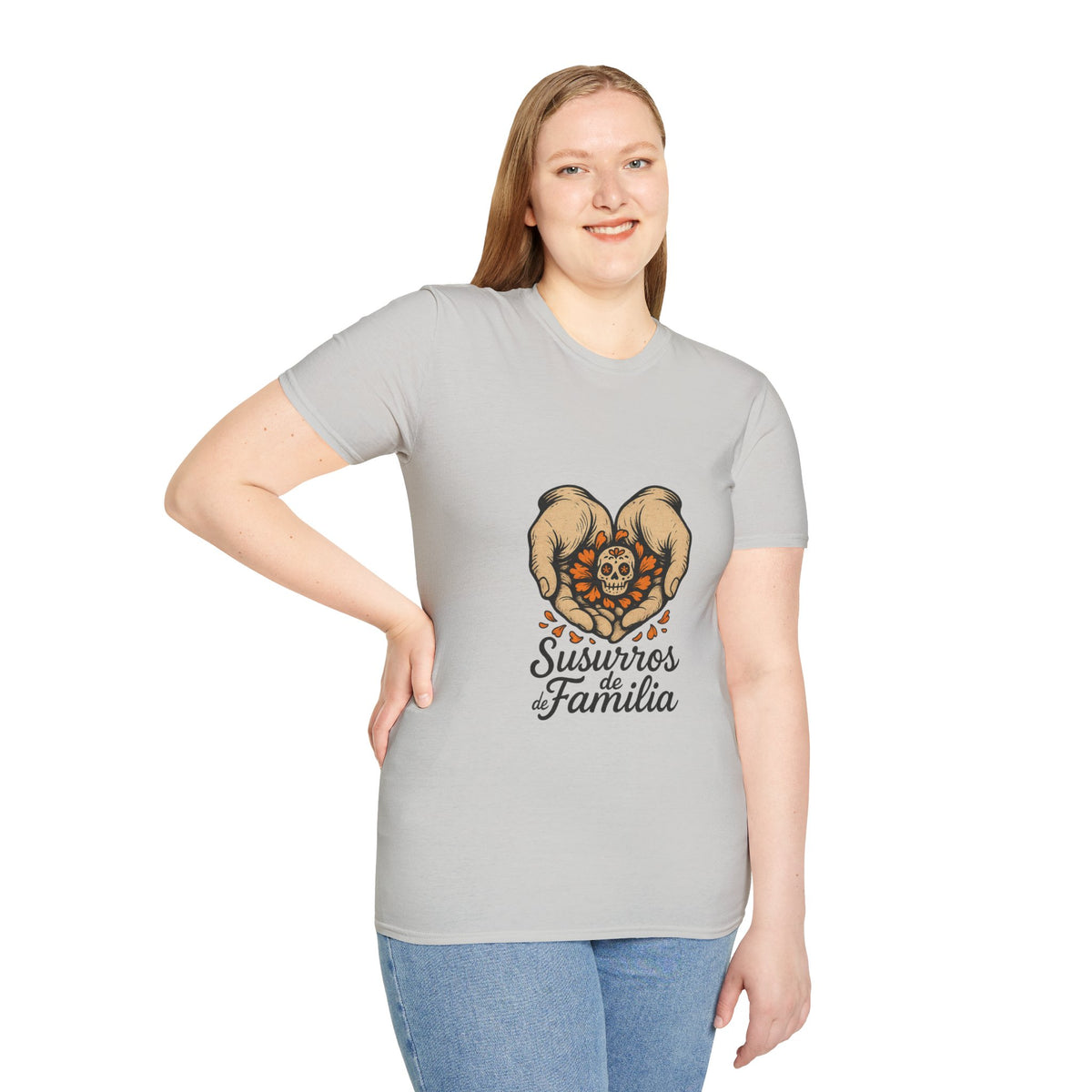 T‑Shirt — Sweetheart Pomeranians Heart Design with “Siempre Familia” Text - Trending Now - October 2026