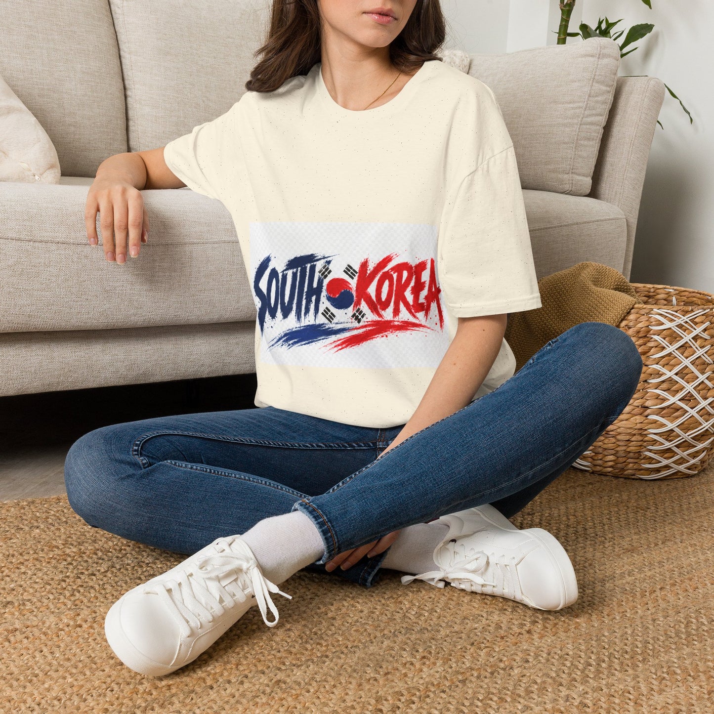 South Korea Flag Brushstroke T-Shirt — Patriotic Korean Travel Tee