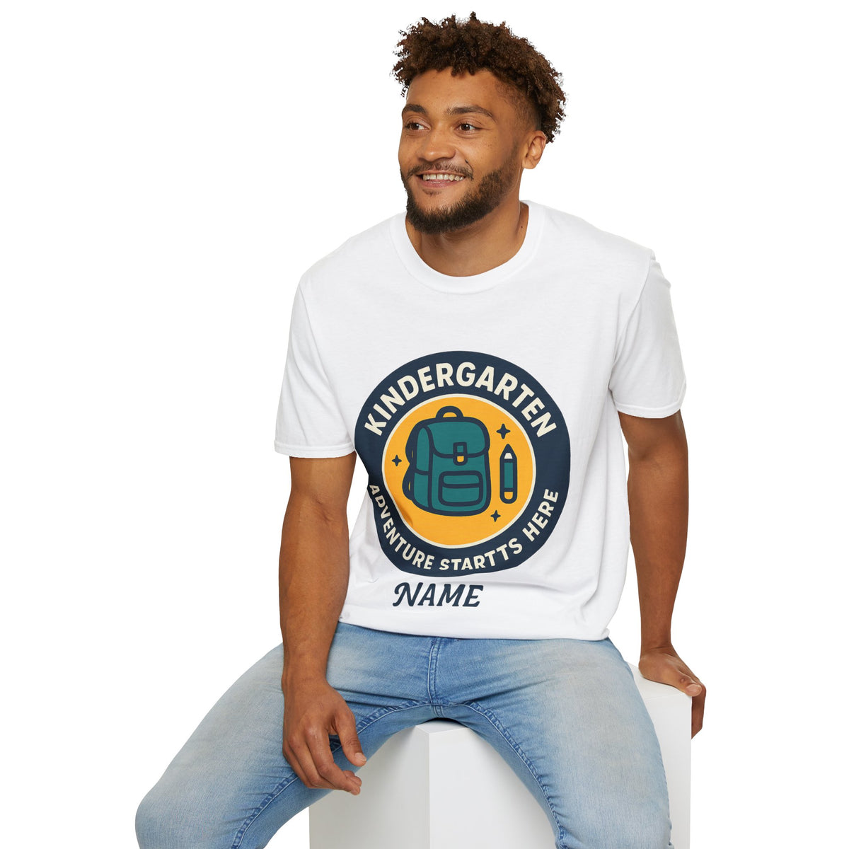 Kindergarten Teacher T‑Shirt – 'Kindergarten' Backpack Badge Design - Trending Now - August 2026