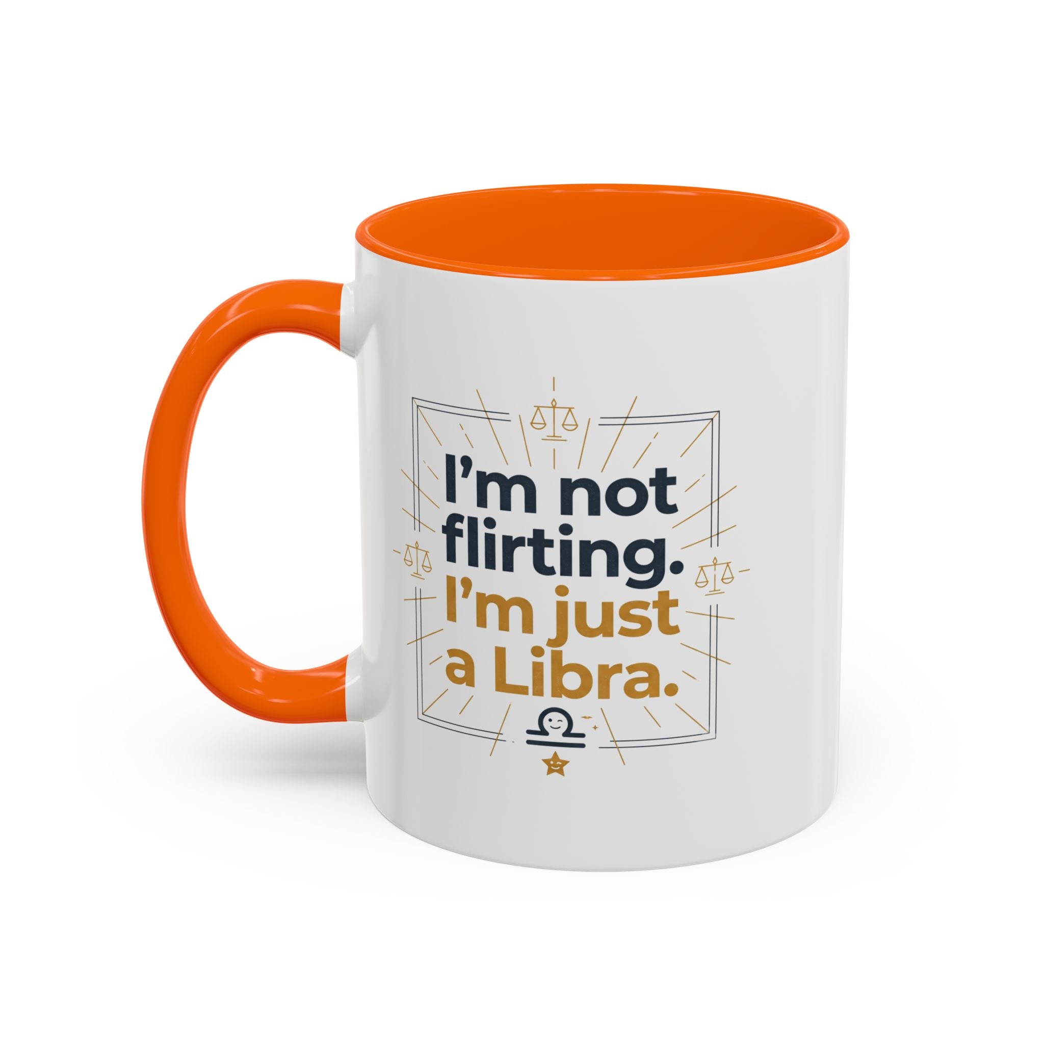 Libra Coffee Mug - "I'm Not Flirting, I'm Just a Libra" Accent Mug