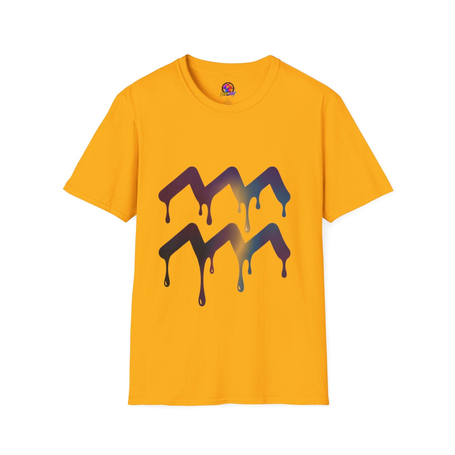 Dripping Mountain Graphic Tee — Vaporwave Sunset T-Shirt