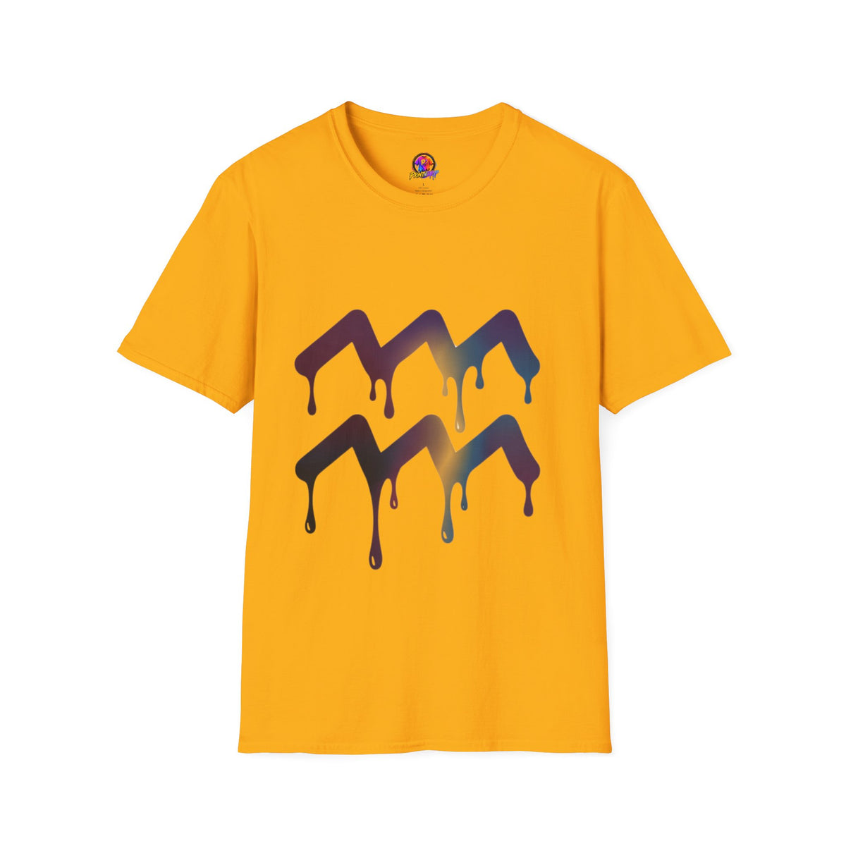 Dripping Mountain Graphic Tee — Vaporwave Sunset T-Shirt