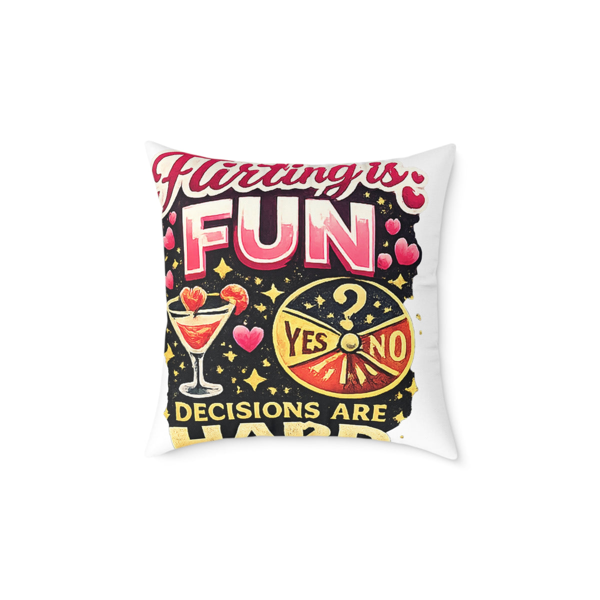 Libra Zodiac Flirting Is Fun Square Poly Canvas Pillow