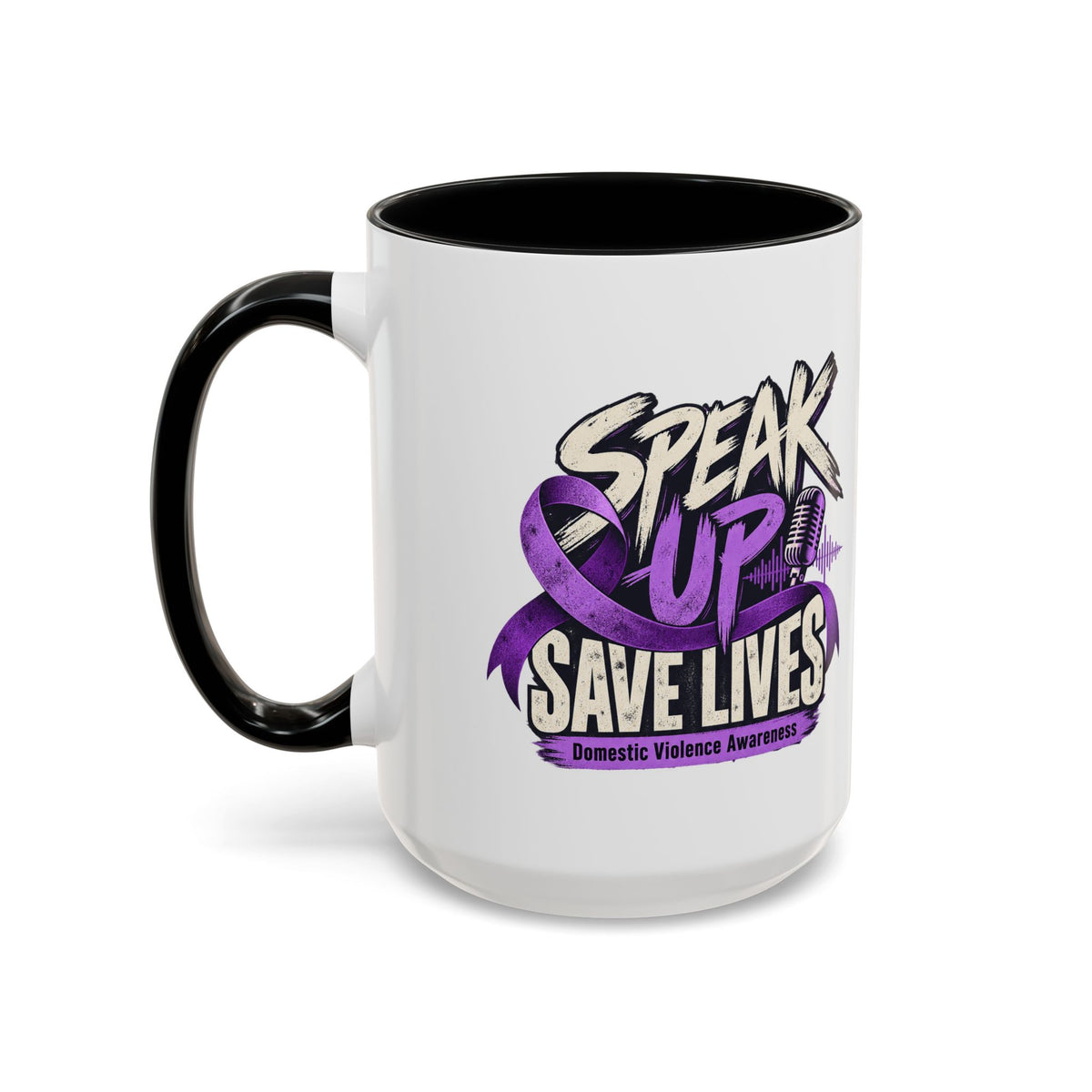 Speak Up Save Lives Domestic Violence Awareness Coffee Mug