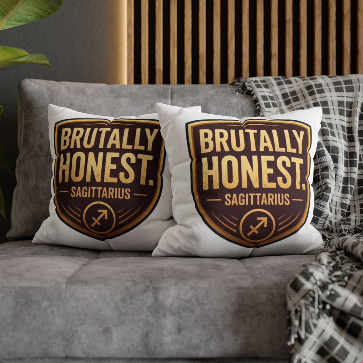 Sagittarius Brutally Honest Sagittarius Pillowcase — Zodiac Astrologer Accent Pillow