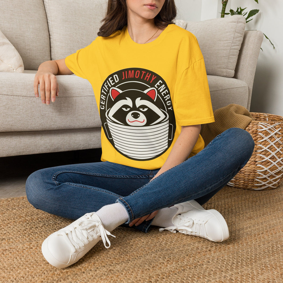 Jimothy Energy T-Shirt — Certified Raccoon Graphic Tee - Trending Now - August 2026
