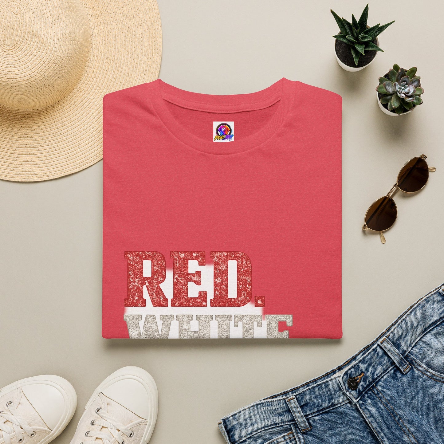 USA Patriotic 'Red. White. Go.' T-Shirt — 4th of July Independence Day Tee