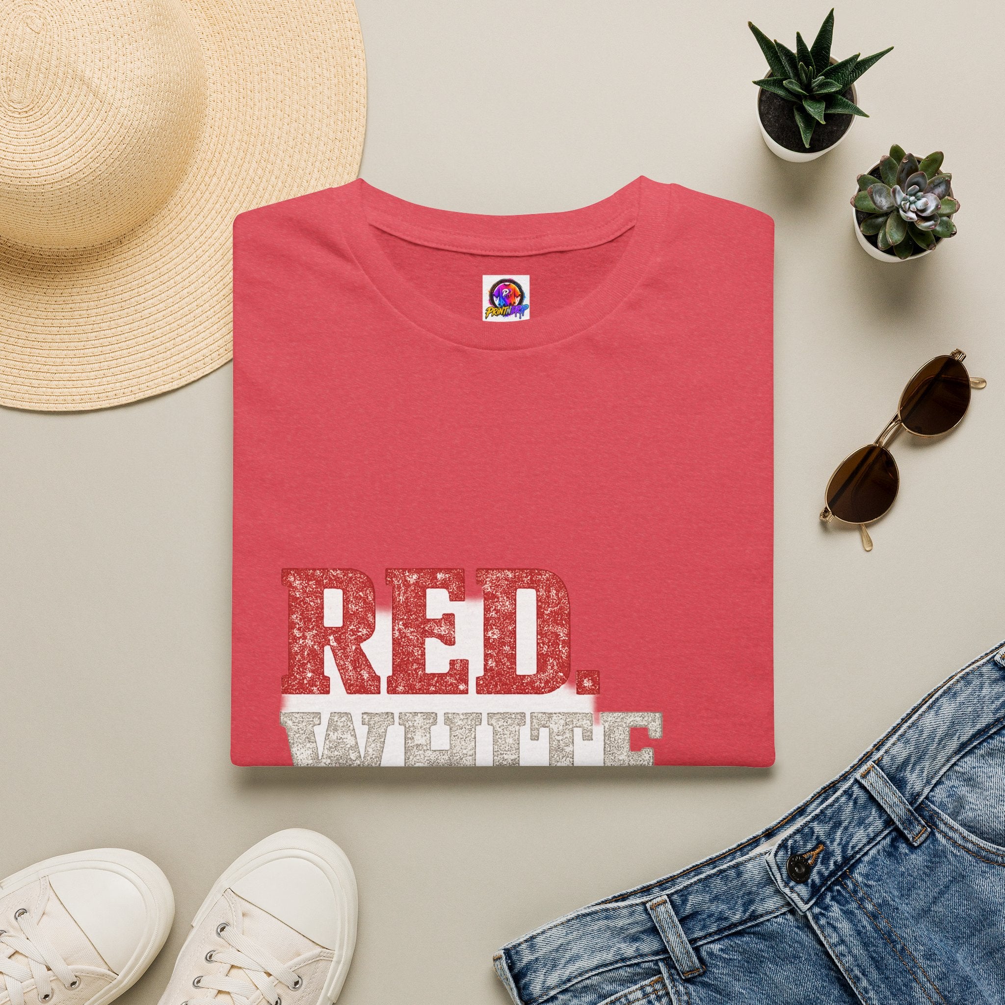 USA Patriotic 'Red. White. Go.' T-Shirt — 4th of July Independence Day Tee
