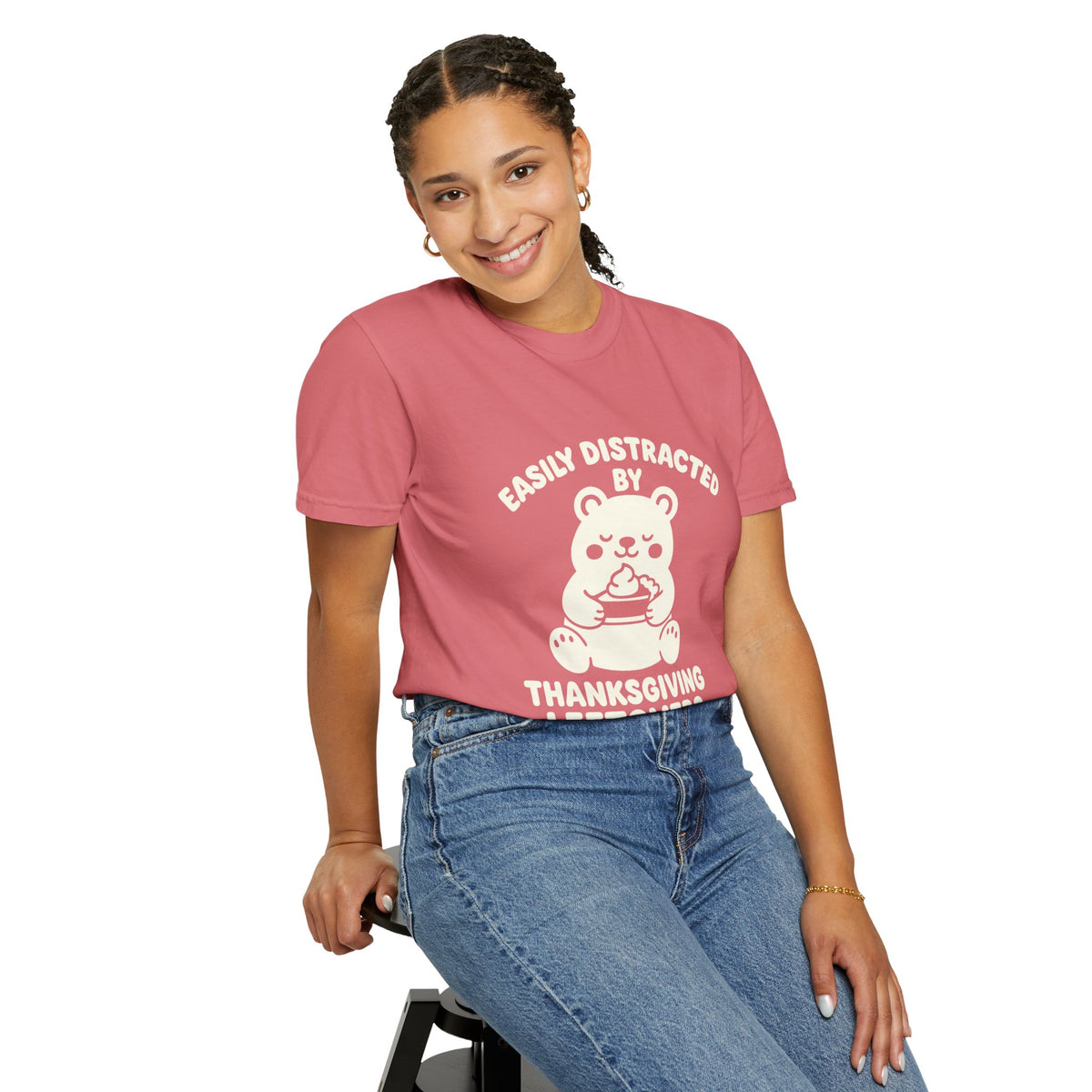 Easily Distracted by Thanksgiving Leftovers T-Shirt — Cute Turkey/Bear Holiday Tee - Trending Now - October 2026