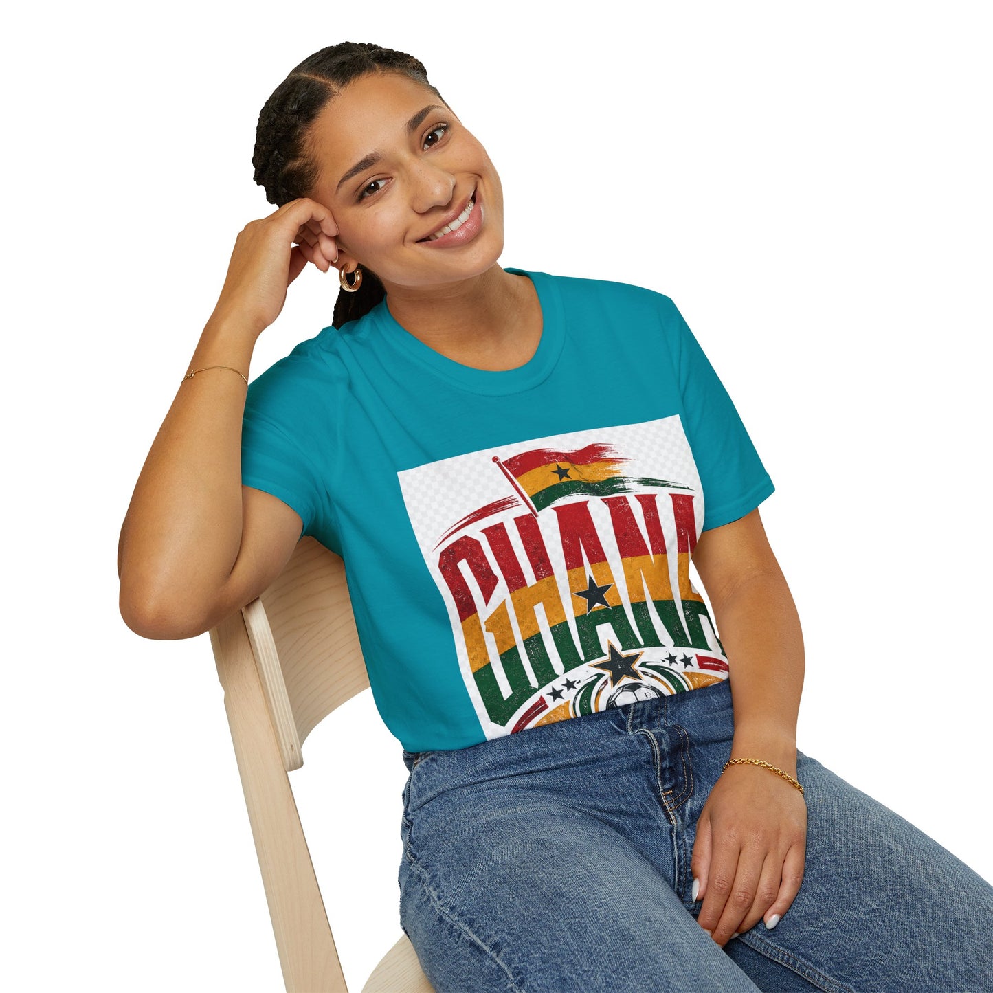 Ghana Flag Soccer T-Shirt — Retro Ghana Pride Football Tee