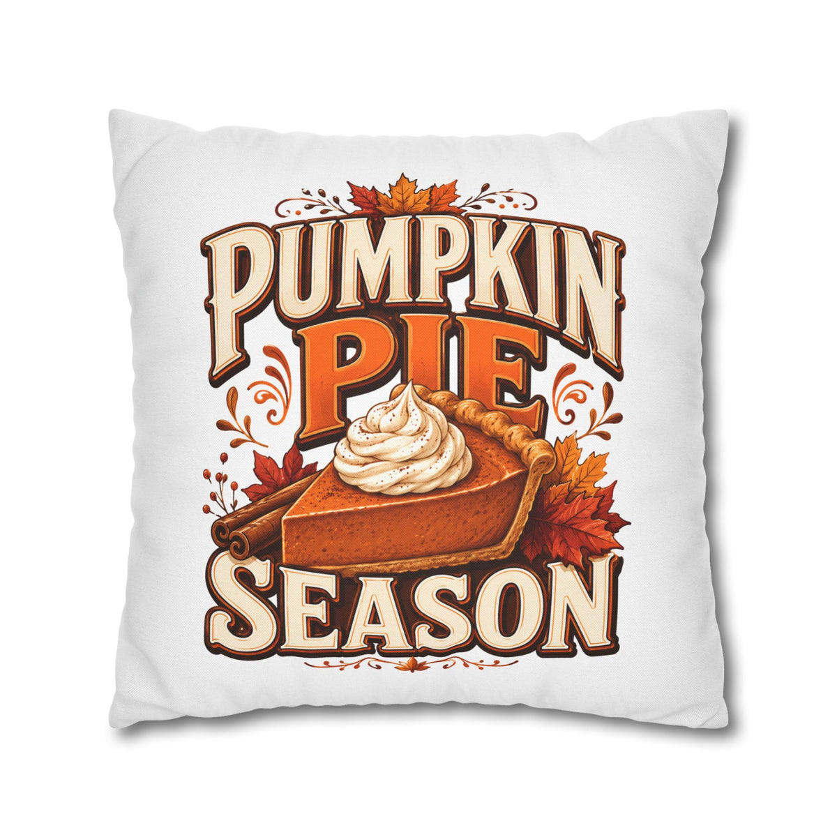 Thanksgiving Pumpkin Pie Season Throw Pillowcase – Autumn Fall Kitchen Decor