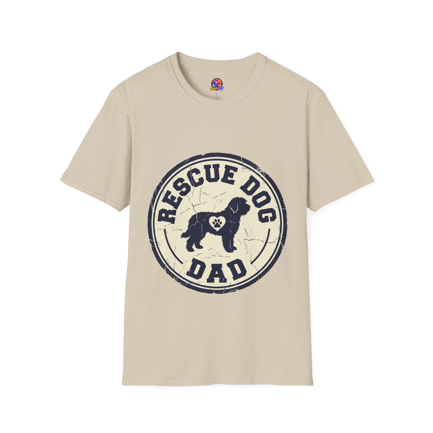 Rescue Dog Dad T-Shirt – Vintage Shelter Pup Support Tee