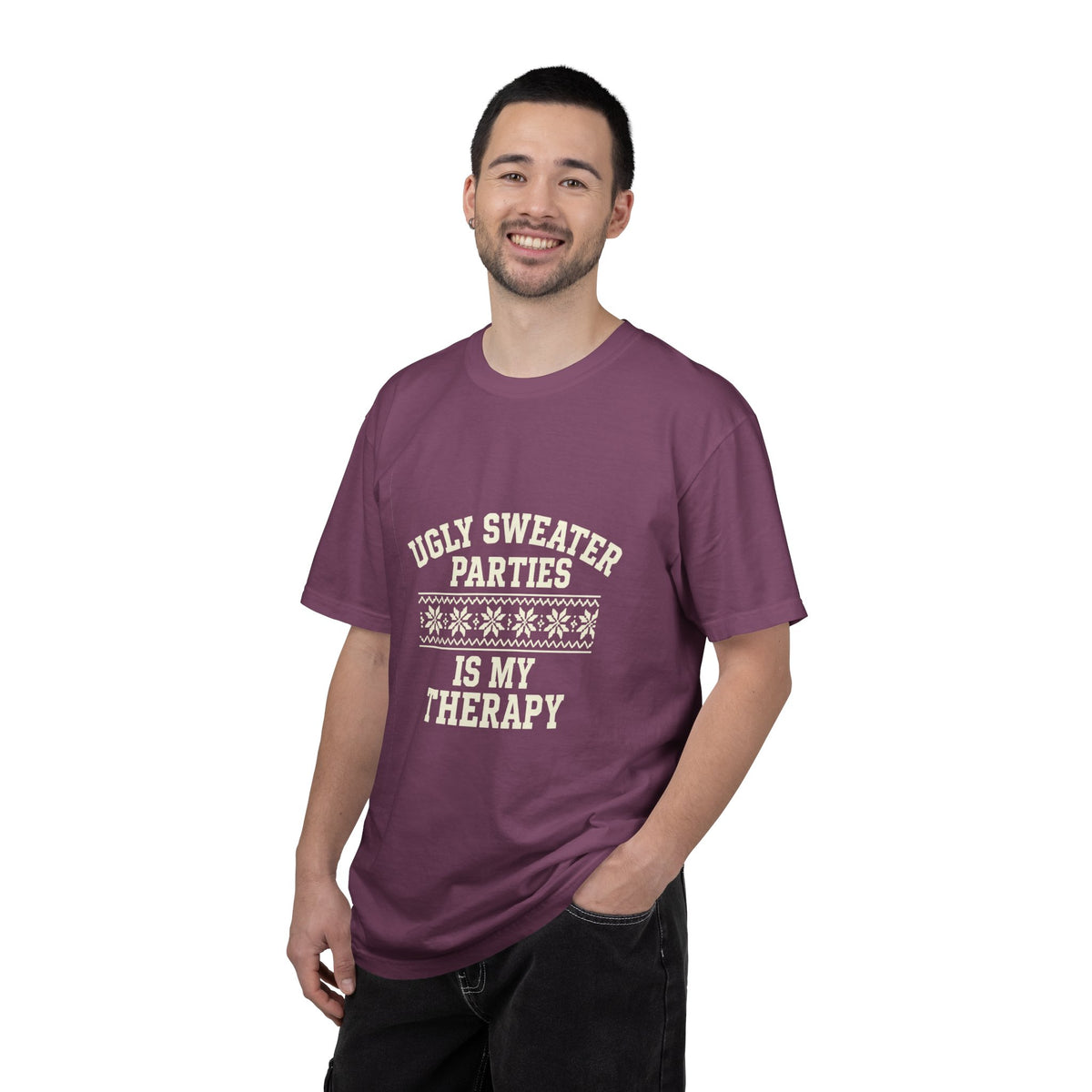 Ugly Sweater Parties Is My Therapy T-Shirt - Trending Now - October 2026