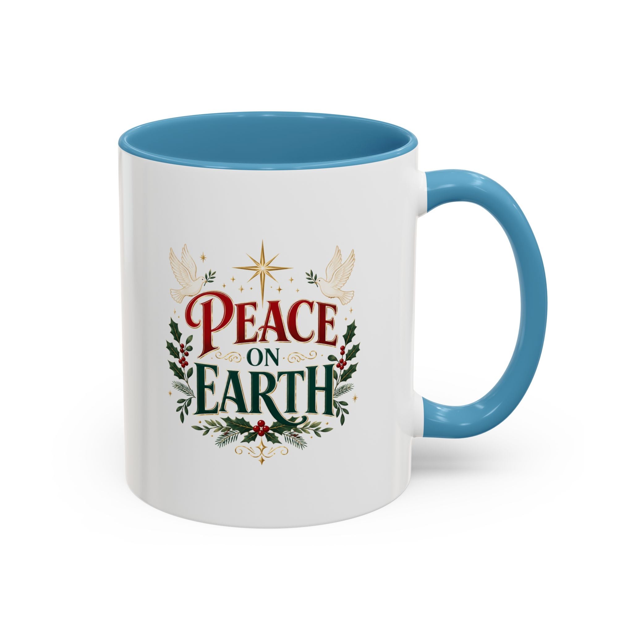 Peace on Earth Coffee Mug — Holiday Christmas Accent Mug