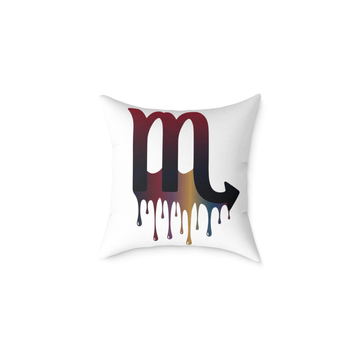 Dripping Zodiac Scorpio Square Poly Canvas Pillow