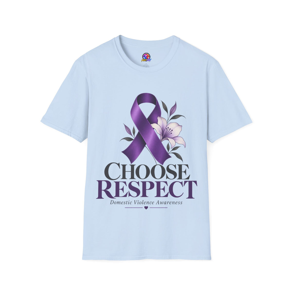Choose Respect Purple Ribbon T‑Shirt — Domestic Violence Awareness Tee