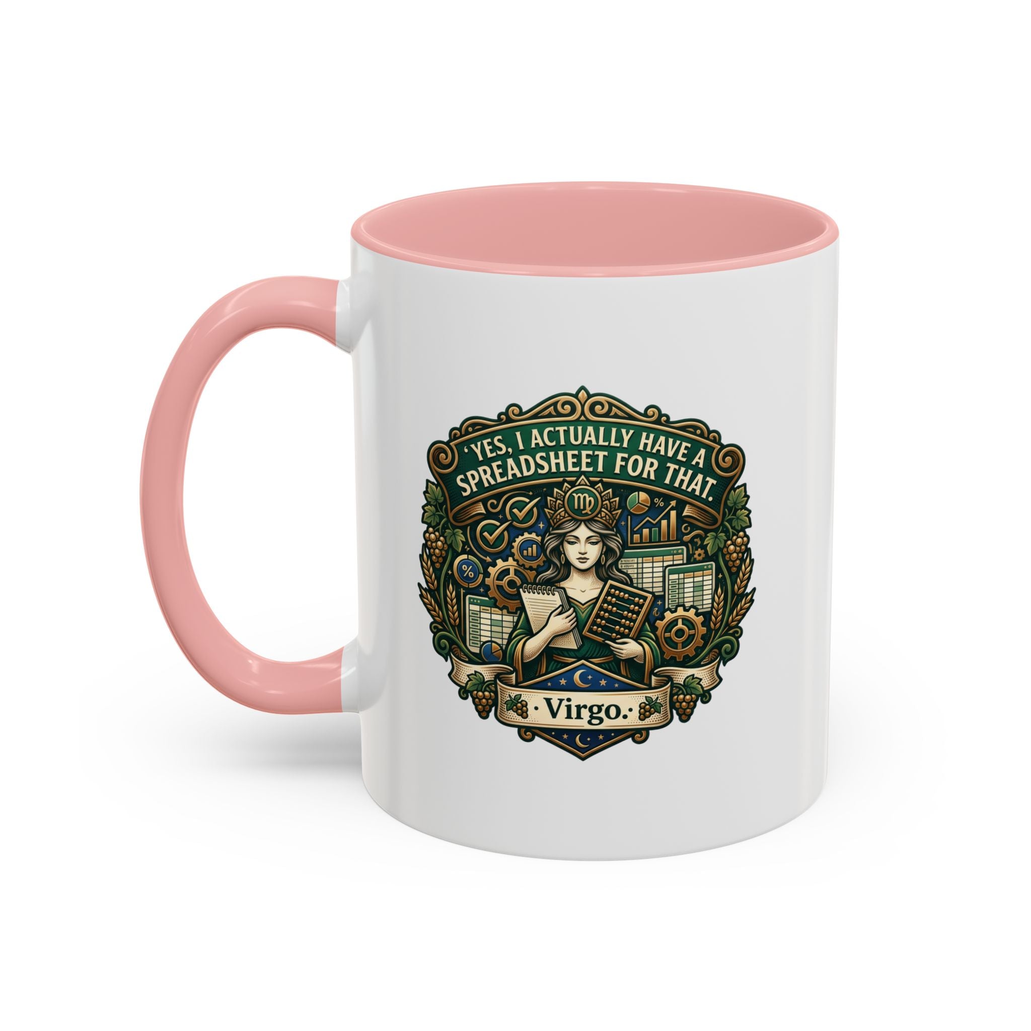 Virgo Coffee Mug - "Yes, I Actually Have a Spreadsheet for That" Accent Mug (11/15oz)