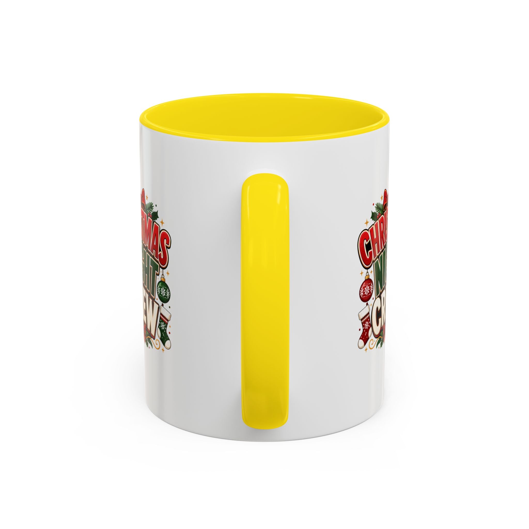 Christmas Night Crew Accent Coffee Mug – Festive Holiday Coffee Cup