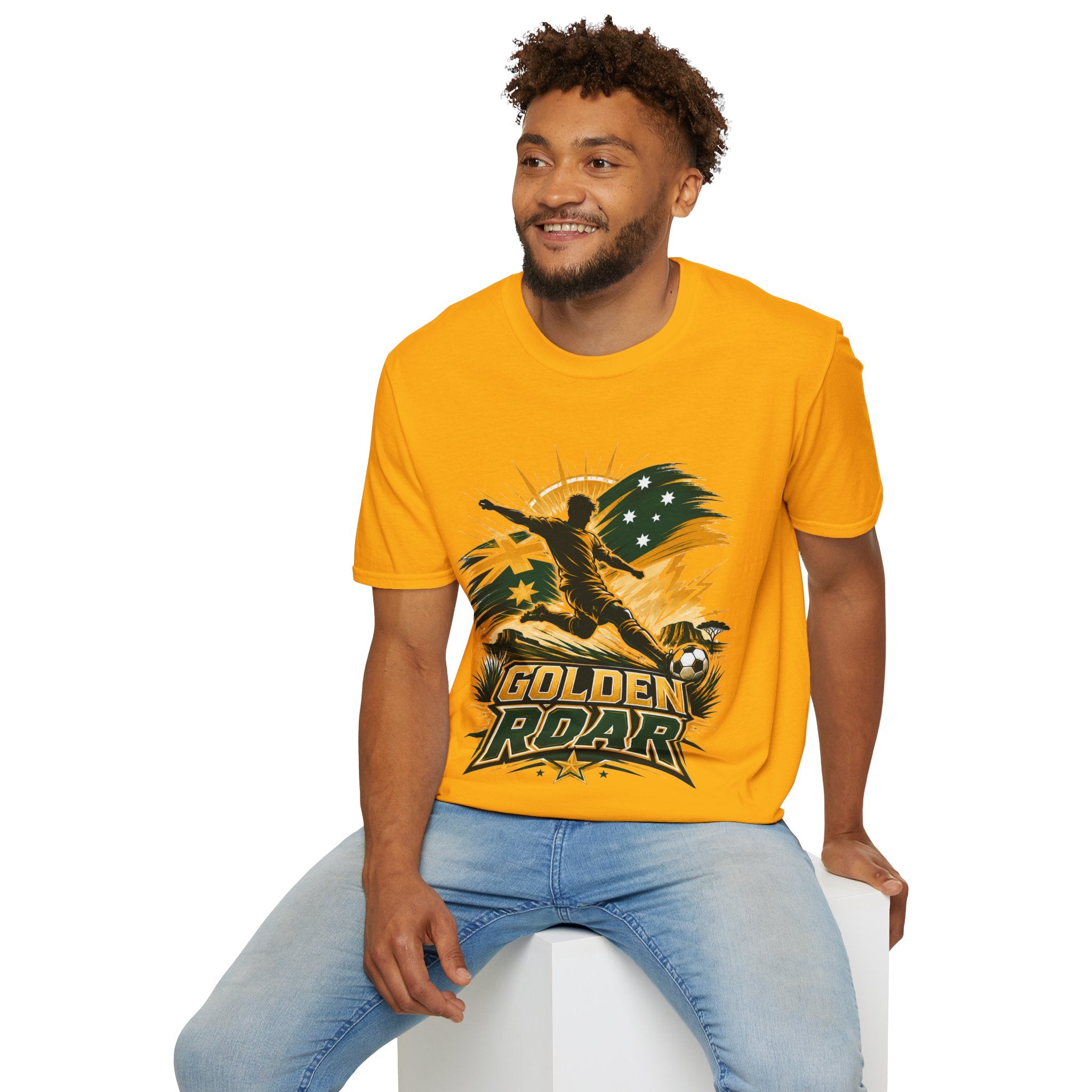 Australia Golden Roar Soccer T-Shirt — Australian Football Fan Tee