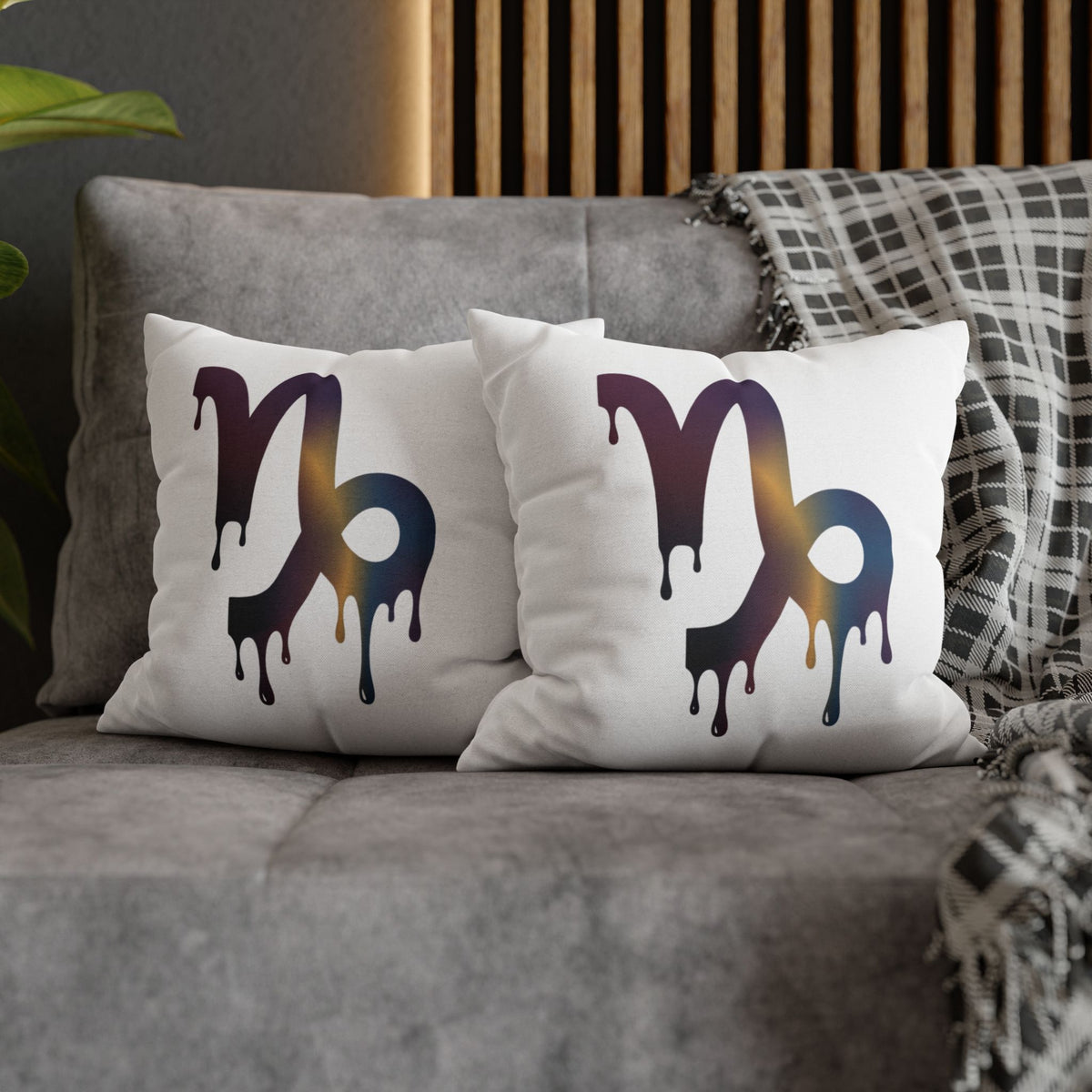 Capricorn Drip Zodiac Pillowcase — Decorative Astrology Accent